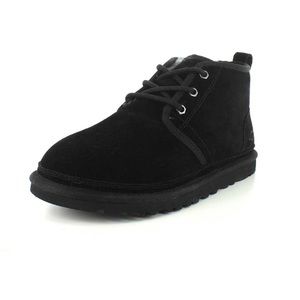 New UGG Chukka Boots Lace Black Lambskin